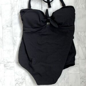 Pez D’Or One-Piece Black Maternity Swimsuit with Bow